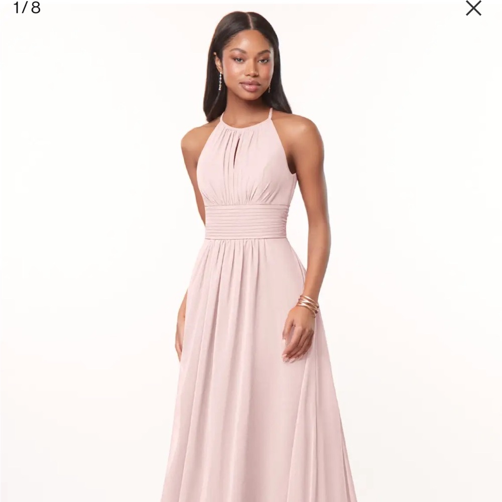 Azazie Blush Maxi Dress